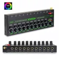Mixer audio da 6 10 canali Mixer mono linea stereo portatile a bassissimo rumore con processore audio leggero RGB per la registrazione in studio