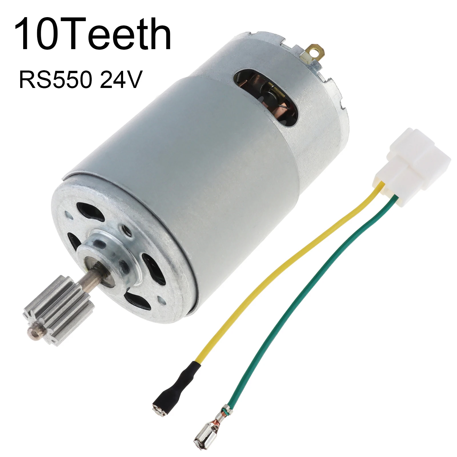 RS555 10 dents moteur à courant continu enfants monter sur jouets moteur de voiture 24 V moteur électrique à grande vitesse pour voiture télécommandée, enfants monter sur voiture outil