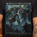 T-shirt Space Wolves, maglietta grafica Adeptus Astartes, merchandising WarGamer da tavolo, abbigliamento RPG fantascientifico, Leman Russ Sons, Grimd
