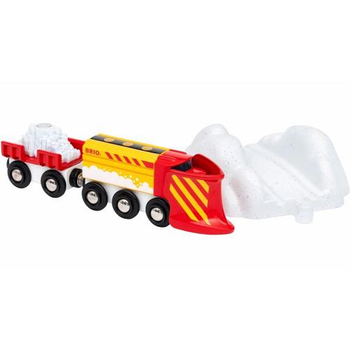 BRIO World 33606 Schneeräumzug - Winterliche Ergänzung für die BRIO Holzeisenbahn - Empfohlen ab 3 Jahren - Brio