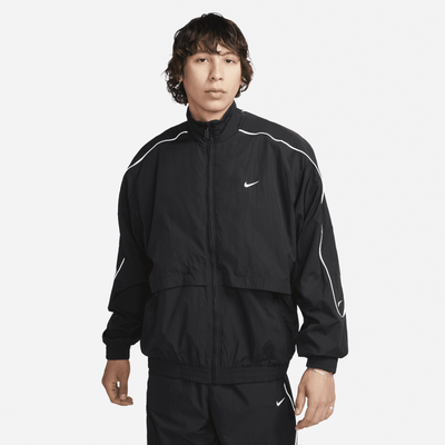Nike Sportswear Solo Swoosh Men's Woven Tracksuit Jacket - Black - Nylon