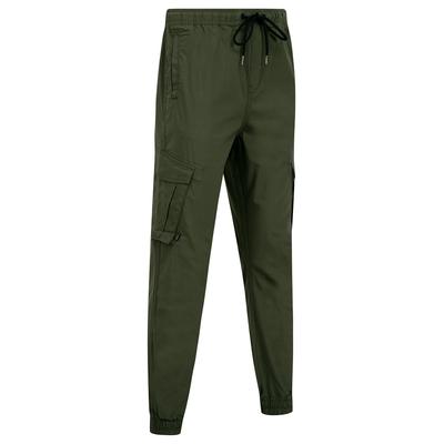 Trousers Fairbanks Stretch Cotton Blend Elastic Waist Multi-Pocket Cargo Trousers in Grape Leaf / L - Tokyo Laundry