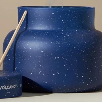 Anthropologie Accents | Anthropologie Capri Blue Volcano Indigo Blue & White Splatter Jar Candle. New | Color: Blue/White | Size: 19 Oz