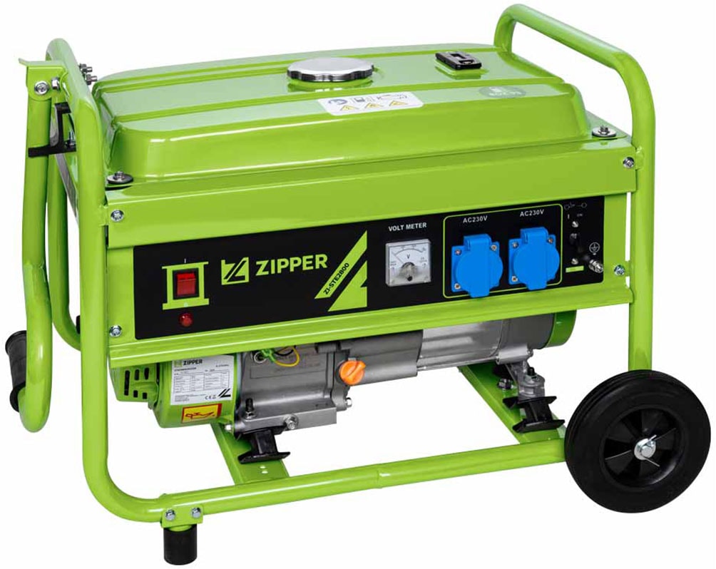 Stromerzeuger ZIPPER, grün, B:53cm H:48,5cm T:68cm, Stromerzeuger, für den Gartenbereich sowie Freizeit- und Campingaktivitäten