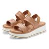 Plateausandaletten LASCANA "Sommerschuh, Sandale, Sandalette, offener Schuh", Damen, Gr. 38, braun (camelfarben), Obermaterial: 100% Rindsleder. Futter: 100% Rindsleder. Decksohle: 100% Synthetik. Laufsohle: 100% Synthetik, unifarben, casual,...