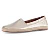 Slipper GABOR, Damen, Gr. 40, gold (goldfarben), Ziegenleder, metallic, casual, Schuhe, Schlupfschuh, Bequemschuh, Flats mit jutebezogenem Plateau