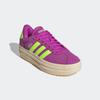 Sneaker ADIDAS SPORTSWEAR "VL COURT BOLD", Gr. 36, flash pink, lucid lemon, silber metallic, Leder, Synthetik, sportlich, Schuhe, Design auf den Spuren des adidas Gazelle Bold