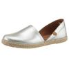 Espadrille VERBENAS "CARMEN NUCLEO METAL", Damen, Gr. 37, silber (silberfarben), Leder, metallic, klassisch, Schuhe, Slipper, Sommerschuh, Strandschuh im Metallic Look