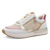 Keilsneaker TAMARIS, Damen, Gr. 41, gold (weiß, goldfarben), Lederimitat, Textil, sportlich, Schuhe, Freizeitschuh, Halbschuh, Schnürschuh in schmaler Form, Topseller