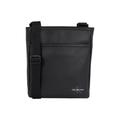 Messenger Bag CALVIN KLEIN JEANS "MONO LOGO FLAT PACK 18", Damen, Gr. B/H/T: 3cm x 18cm x 21cm, schwarz, Lederimitat, Taschen, Herren-Umhängetasche, Schultertasche, CrossBody Bag mit Logo