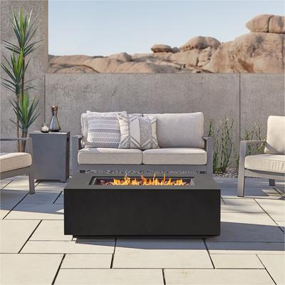 Aegean 42" Rectangle LP Fire Table