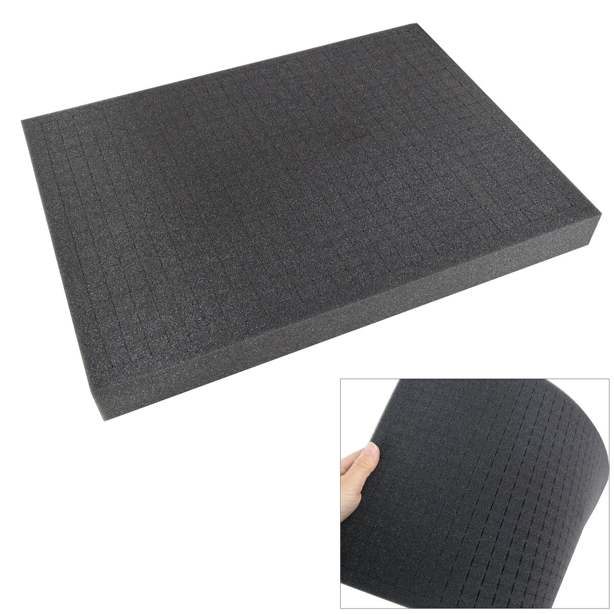 HMF 1458-10 Rasterschaumstoff, Würfelschaum, 345 x 275 mm, Koffereinlage, Tabletop, Höhe: 10 mm Image