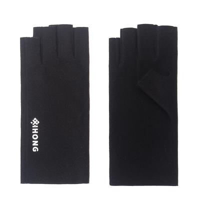 TEMU 1 Pair Women's Fingerless Gloves - 89.7% Polyester, 10.3% Spandex, Elasticity, Touchscreen Compatible, Warm, , Skin-friendly For Office & College Use Image