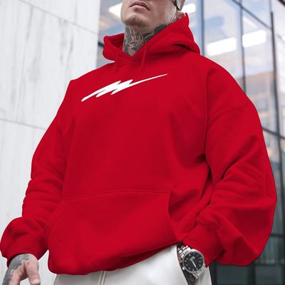 TEMU A Ball Of Ink Youth Autumn And Winter Plush Sweater Men's Clothing Hoodie Printed Top Men's Gift Image
