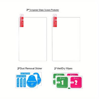 TEMU 2pcs Hd Tempered Glass Screen Protector For For Switch Oled, 9h Hardness Anti-scratch