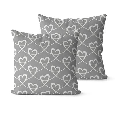 TEMU 2pcs Set Gray Geometric Cushion Covers With Zipper - Removable & Washable, Living Room Sofa Decor (pillow Inserts Not Included), Home Decorative, Backrest Cover Image