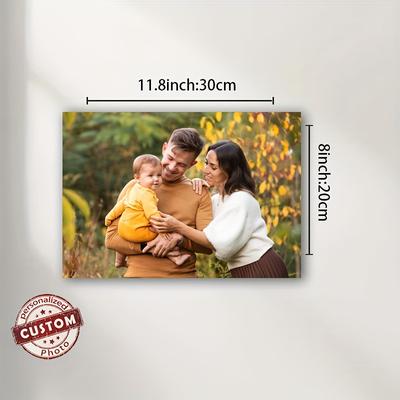 TEMU Customizable Canvas Poster - Personalized Couple & Family Photos, Holiday Gifts & Home Decor, Modern With Frame Image