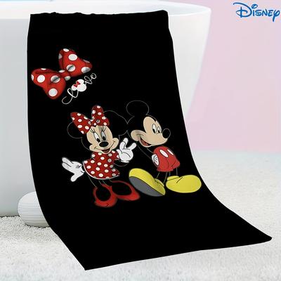 TEMU Valentine's Day 1pc Mouse & Mouse Adorable Anime Large Ultra Soft Bath/pool/beach Towel Birthday Presents Microfiber Custom Beach Towels Fast Drying Beach Towel Sizes Image