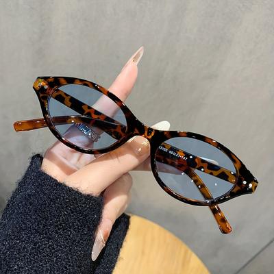 TEMU 1pc Showcute Cat Eye Glasses - Stylish Black Frame With Lenses, Cloth Included, Metal Hinges, & , Fashion Accessories | Cat | Glasses Image