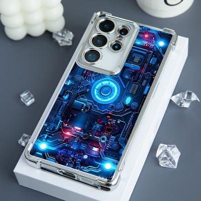 TEMU Mechanical Wind Phone Case For Galaxy A35 A06 S23 Ultra A34 S25 Plus A24 A16 A53 A36 A25 A52s A14 S24 Fe A15 A55 A05s S22 A54 All Inclusive Electroplating Soft Case Image