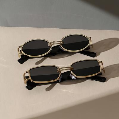 TEMU 2pcs Women Oval Classic Fashion Glasses Set Image