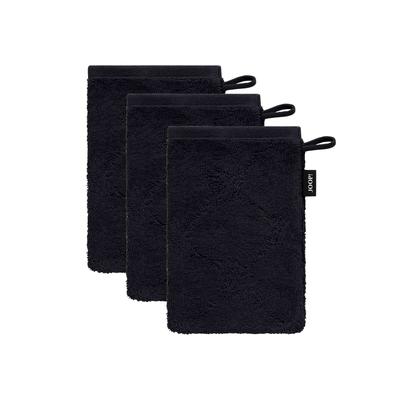 Handtuch JOOP "Waschlappen Doubleface 3er Pack" Gr. S, schwarz, B:16cm L:22cm, Frottier, Obermaterial: 100% Baumwolle CO., Handtücher (Packung) Image