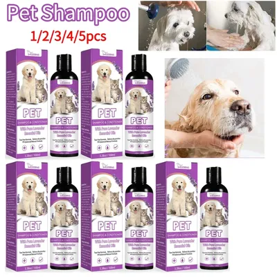 Puppy Shampoo for Dogs Cats Grooming Pet Flea Tick Control Relieve Itching Ph Balanced Cleaning Moisturizing Smooth Pet Shampoo