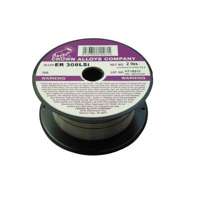 Crown Alloy .035 x 2# ER 308LSI Stainless Steel MIG 2 lb SPOOL