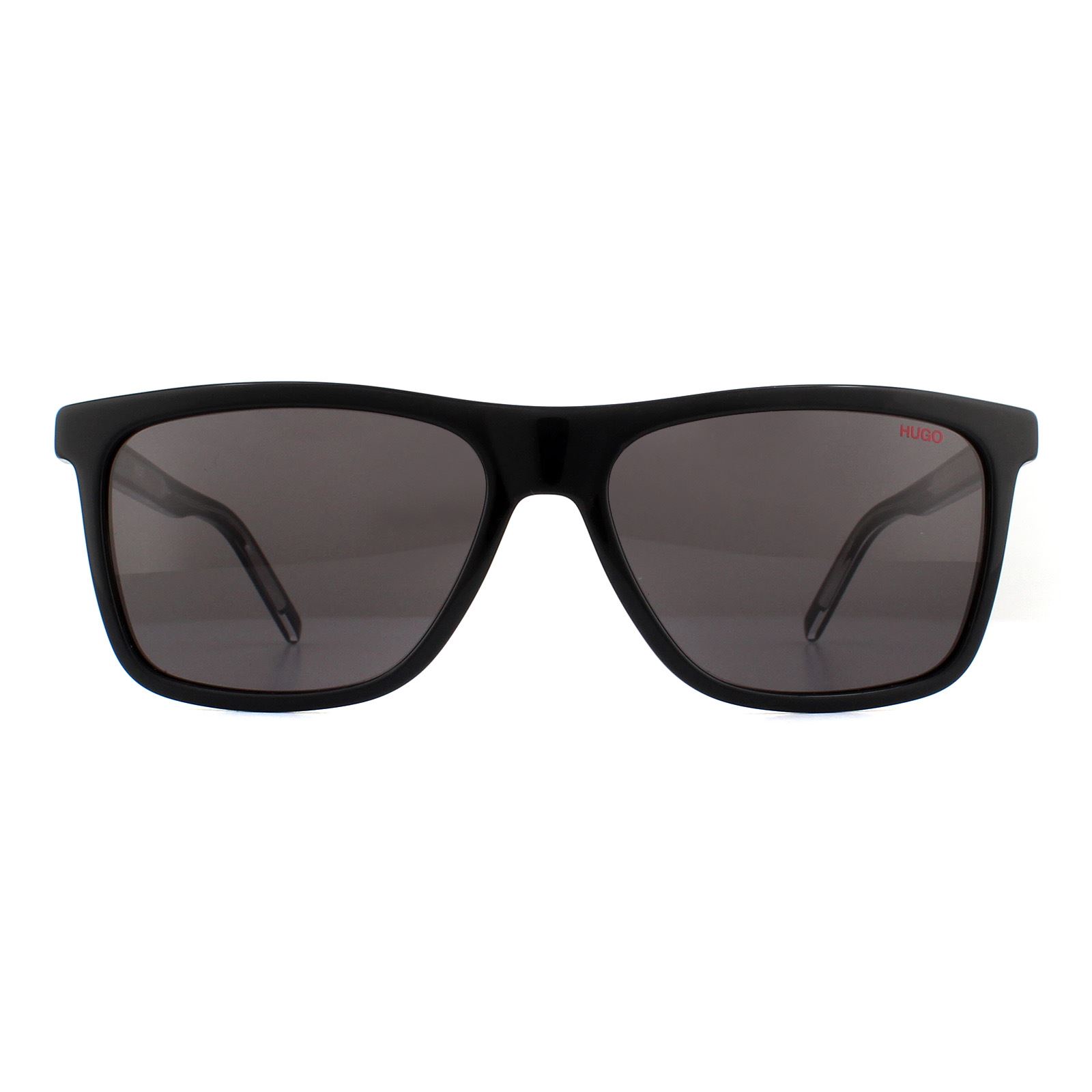 Hugo von Hugo Boss Rechteckige Herren Sonnenbrille Schwarz Kristall Grau Image