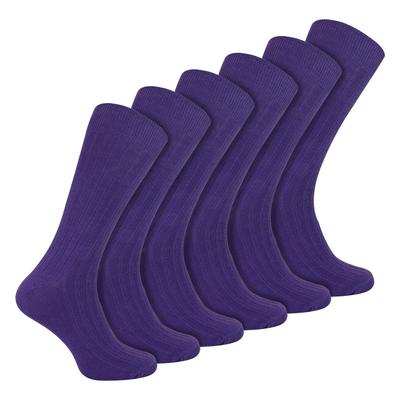 Herren Einfarbige Baumwollreiche Rippensocken Image