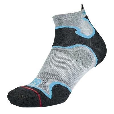 1000 Mile - Damen Fusion Knöchel Repreve Anti-Blasen Gepolsterte Socken - Silber / Eisvogel Image