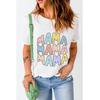 Azura Exchange Weißes MAMA Slogan Druck Crew Neck Freizeit T-Shirt
