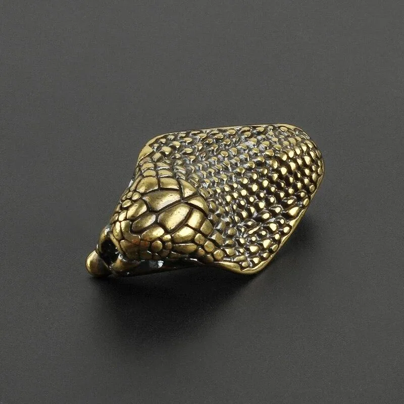 1Pcs Schlange Taille Gürtel Clip Messing Geld Clip Outdoor Kleine Werkzeug EDC Schlange Weiß Kupfer Gürtel Schnalle Tasche Zubehör Image