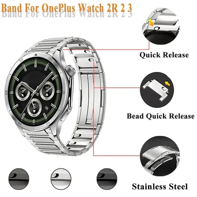 22mm Stainless Steel Strap for OnePlus Smart Watch 2R 2 3 Bracelet Folding Buckle Replacement Wristband for Oneplus Watch 3 2 2R