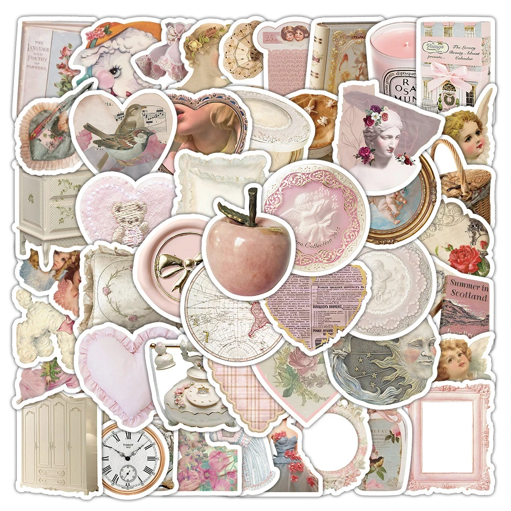 10/30/60 Stück Ins Style Retro Art Ästhetische Aufkleber Vintage Royal Court Graffiti Aufkleber Aufkleber für Handyhülle Notebook Koffer Image