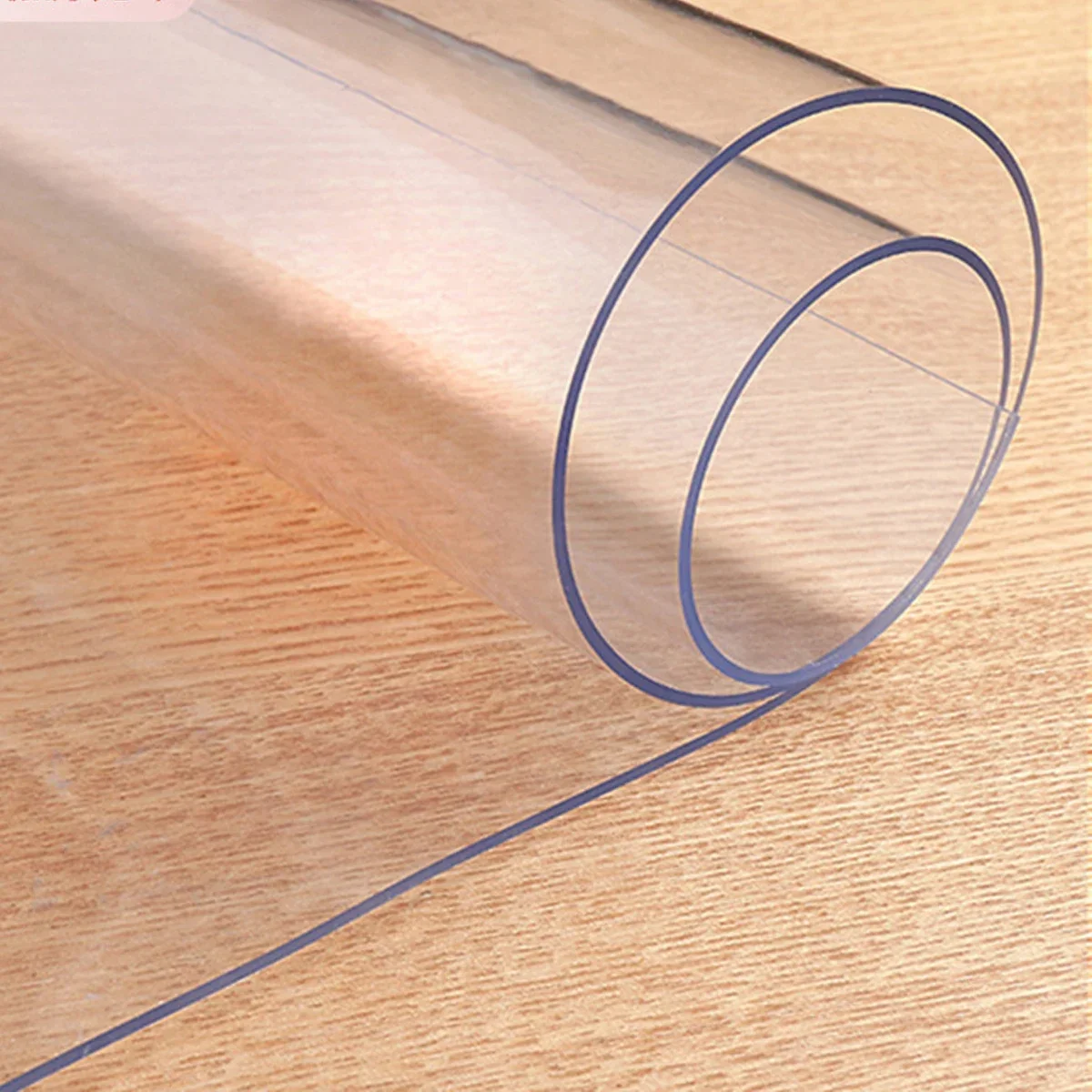 Durchsichtiger Tischschutz, wasserdichte, ölbeständige Kunststoff-Tischdecken, transparenter Schreibtischschutz, Kunststoff, rechteckig, Vinyl, rutschfest Image