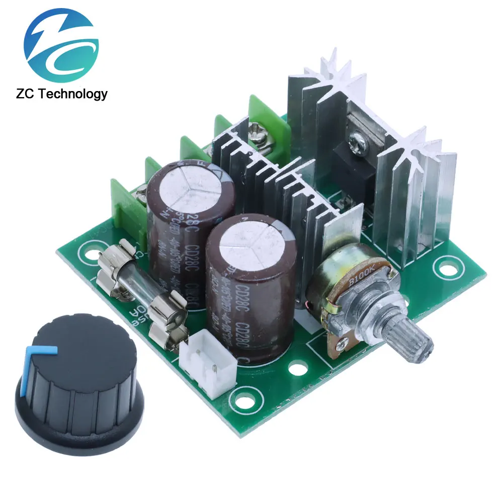 DC 12V 24V 30V 40V 13kHz Auto PWM DC Motor Drehzahl regler Regler Drehzahl regler Schalter 10a 50V 1000uf Image