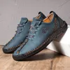 Handgemachte Leder Casual Männer Schuhe Design Turnschuhe Männer Bequeme Leder Männer Müßiggänger Heißer Verkauf Mokassins Fahren Schuhe Plus Größe