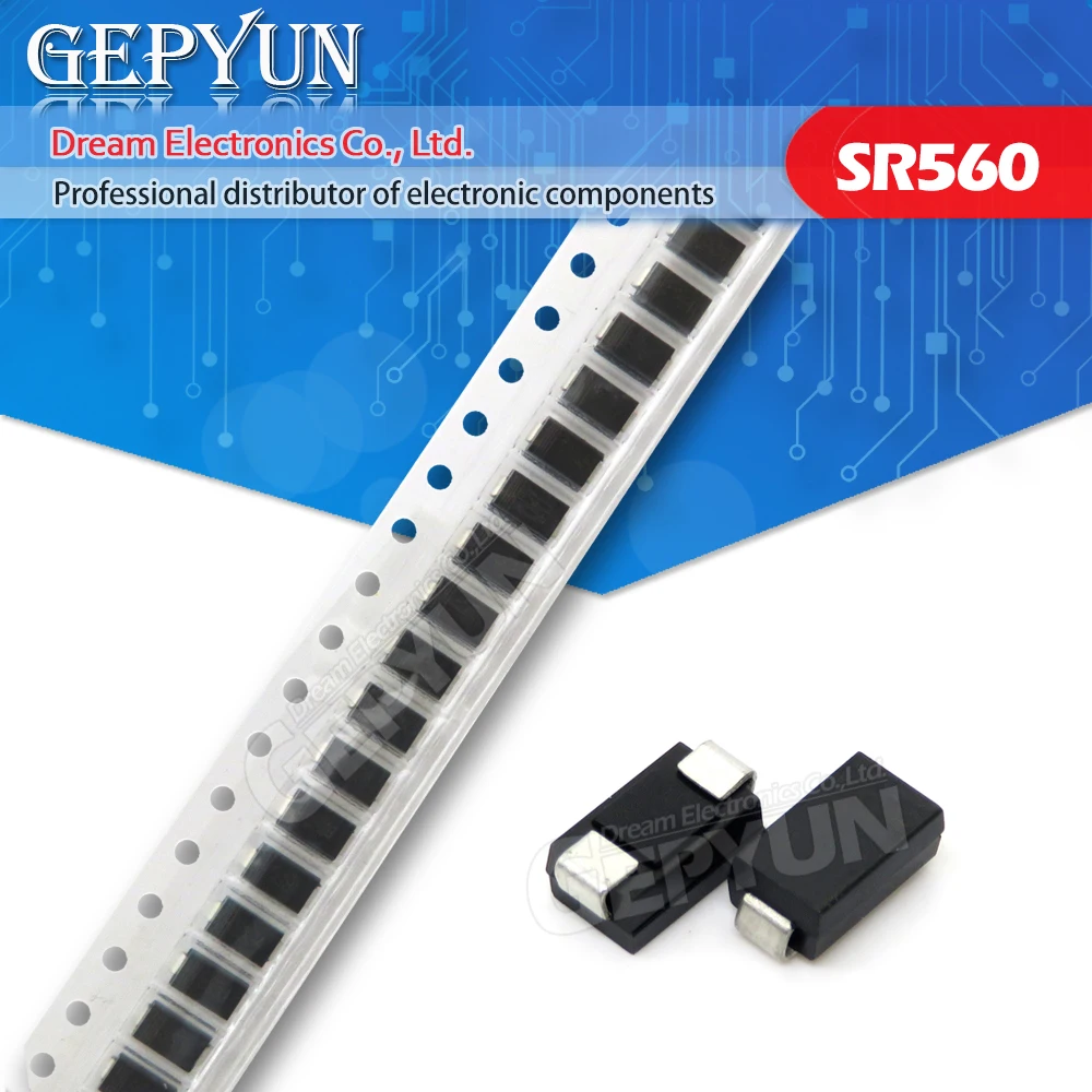 20 stücke ss56 sr560 DO-214AA 60v 5a sma smd schottky diode DO-214AC Image