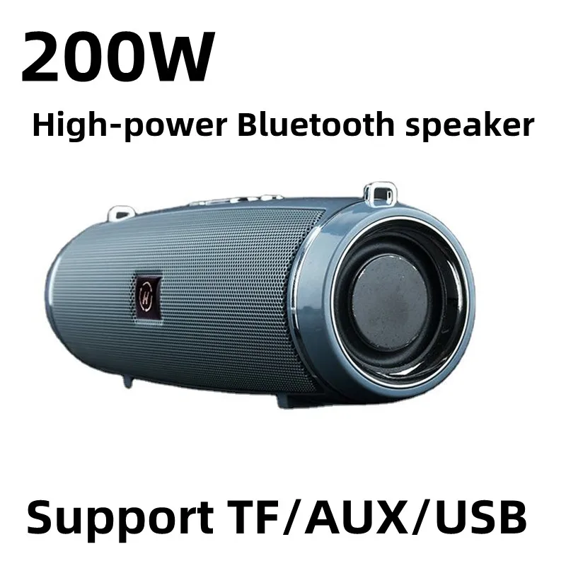 Portable outdoor stereo subwoofer 200W high-power MINI 2 wireless Bluetooth speaker supports TWS/FM/Voice Prom 3D surround sound