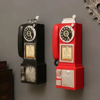 Retro Telephone Retro Resin Telephone Resin Crafts Old-fashioned Telephone Model Nostalgic Hangable