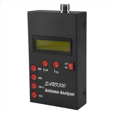 SARK100 Antenna Analyzer Meter 1-60MHz Shortwave SWR Antenna Analyzer with 1.0 to 9.99 SWR Usable