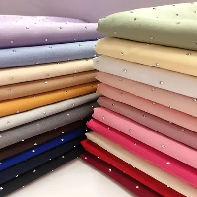 Clothing Fabrics High-grade Ironing Diamond Impermeable Microelastic Fabrics Glossy Decorative