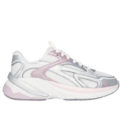 Skechers Girl's S2K Sneaker | Size 5.0 | Off White | Synthetic/Textile
