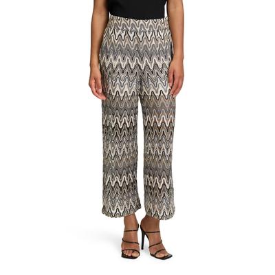 Marlene-Hose BETTY BARCLAY "Betty Barclay Marlene-Hose mit hohem Bund", Damen, Gr. 38, Normalgrößen, schwarz-weiß (weiß, schwarz), Obermaterial: 100% Polyester. Futter: 100% Polyester., modisch, relaxed fit 3/4-Länge, Hosen, Material Image