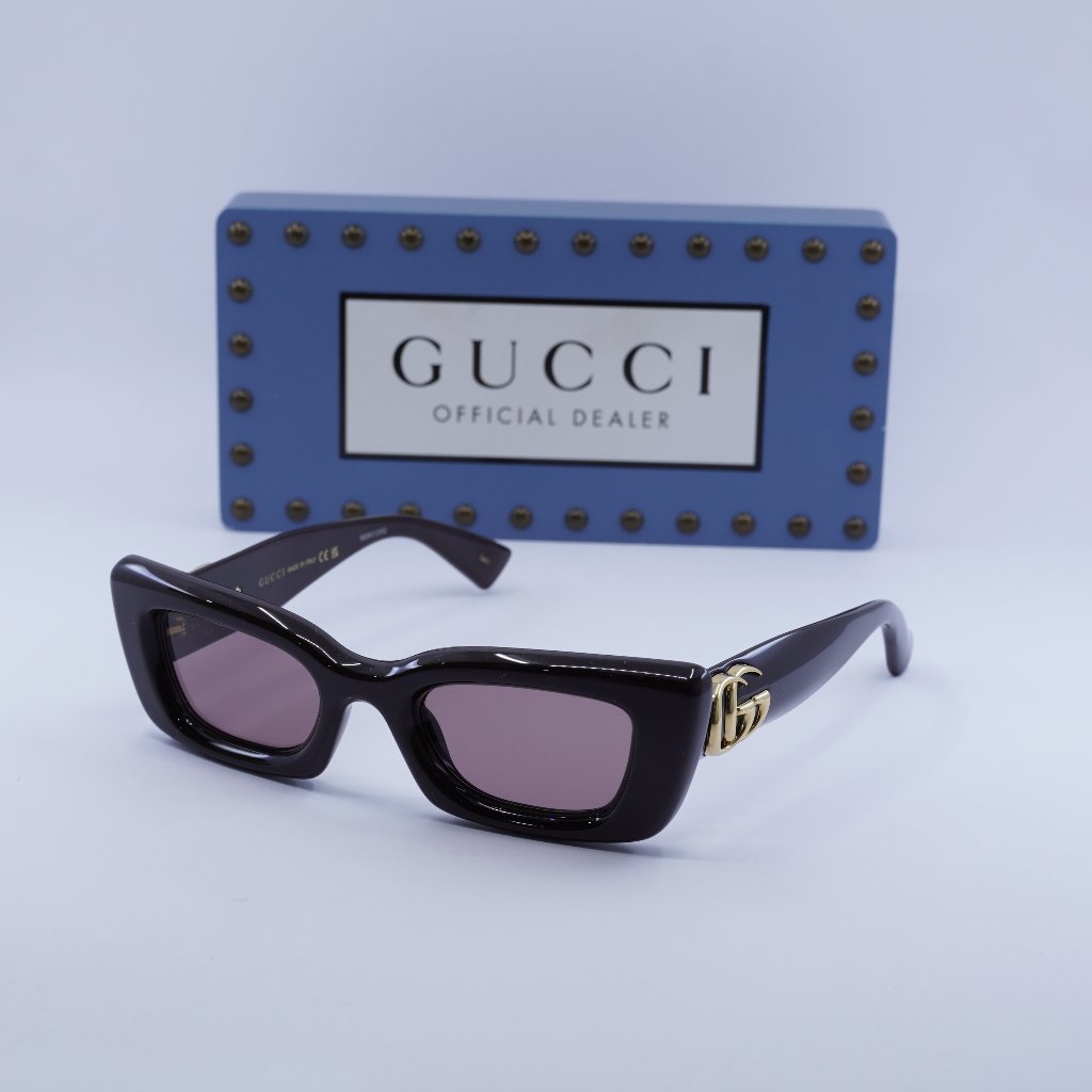 Gucci Accessories | Final Price! Gucci Gg1827s 004 Sunglasses | Color: Brown/Purple | Size: 49 - 22 - 145