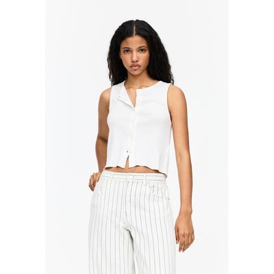 Sleeveless Top With Buttons