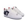 Sneaker DC SHOES "Court Graffik", Gr. 8(40,5), weiß, navy, rot, 57.05% Leder, 28.2% Synthetikmaterial, 13.87% Polyester, 0.88% Textil, Schuhe