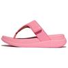 Zehentrenner FITFLOP "F-MODE GO", Damen, Gr. 37, rosa, Lederimitat, unifarben, casual, Schuhe, Sandale mit dämpfender MICROWOBBLEBOARD Technologie