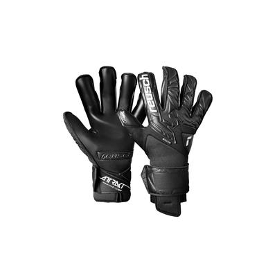 Torwarthandschuhe REUSCH "Attrakt Infinity Resistor", Damen, Gr. 7,5, schwarz, 36% Polyester, 5% Polyamid, 53% Elastodien, 6% Polyurethan, unifarben, sportlich, Handschuhe, mit perfektem Grip